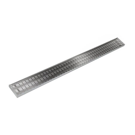 Infinity Drain 96" S-PVC Series Complete Kit with 4" Wedge Wire Grate in PS SAG_10096_PS